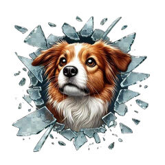 Fulcar Köpek Tasarımlı Araç Stickerı