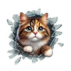 Fulcar Kedi Tasarımlı Araç Stickerı