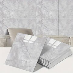 Gri Mermer Desen Duvar Sticker (30x30)