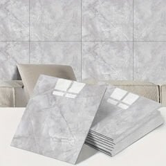Gri Mermer Desen Duvar Sticker (30x30)