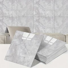 Gri Mermer Desen Duvar Sticker (30x30)