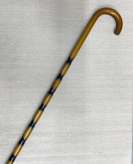 Bambu Desenli Zarif Ahşap Baston