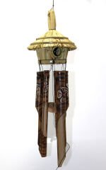 Hasır Kuş Yuvalı Bambu Çan 50 cm