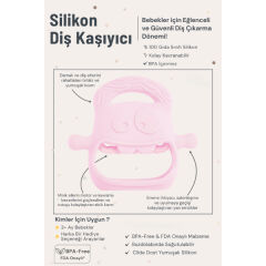 Pembe Bebek Silikon Diş Kaşıyıcı