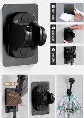 Yapışkanlı Duş Başlığı Tutucu Ayarlı Askılı Siyah