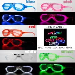 Led Işıklı Parti Gözlüğü 5 Adet