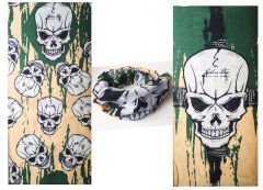 Haki Kuru Kafa Baskılı Buff Bandana 25x48 cm