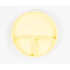 Sarı 3’lü Silikon Yemek Seti – Önlük + Diş Kaşıyıcılı Kaşık + Vakumlu Tabak