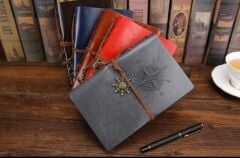 Pusula Kabartmalı Deri Hatıra Defteri