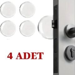 Şeffaf Silikon Mobilya ve Kapı Durdurucu Darbe Pedi 4'lü Set
