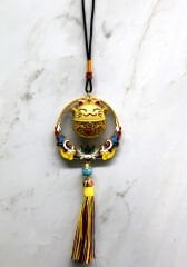 Renkli Püsküllü Şans Kedisi Feng Shui Askılık