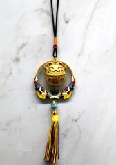 Renkli Püsküllü Şans Kedisi Feng Shui Askılık