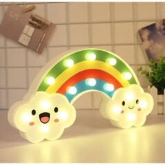 Gülen Bulutlu Gökkuşağı LED Gece Lambası