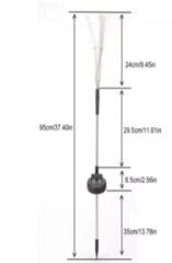 Solar Panelli Havai Fişek 150 Led Işık Saplamalı Gün Işığı 2'li Set