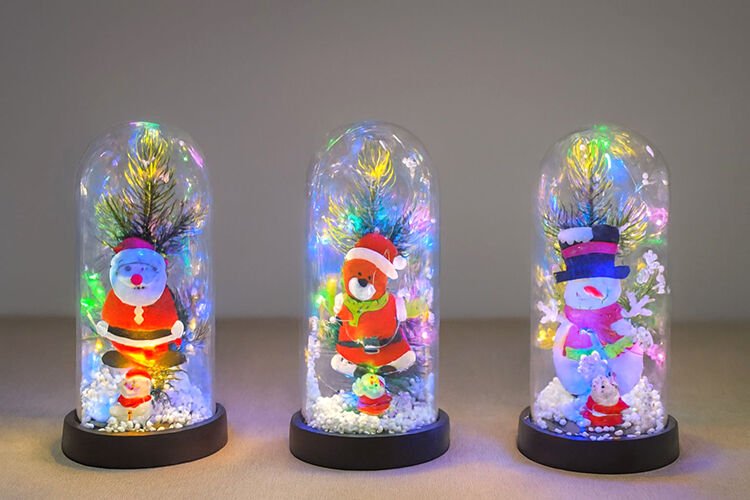 Işıklı Dekoratif Cam Fanus - Model 8