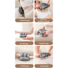 8 Başlıklı Şarjlı Isıtmalı Masaj Aleti