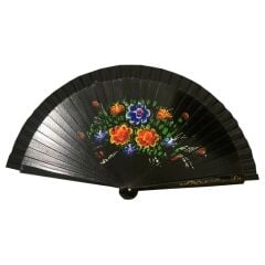 Bambu Yelpaze Siyah Renk 12 Adet