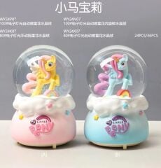 Işıklı Müzikli Orta Boy Kar Küresi Renkli