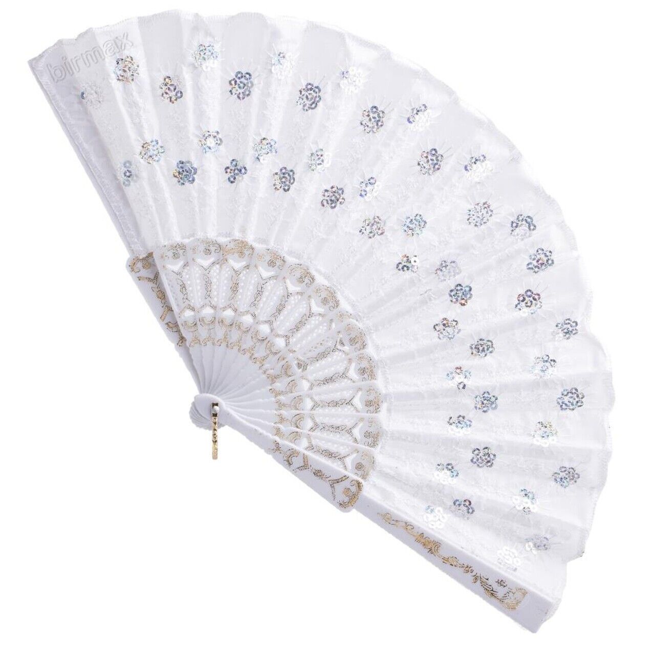 Pullu Yelpaze Beyaz 12 Adet