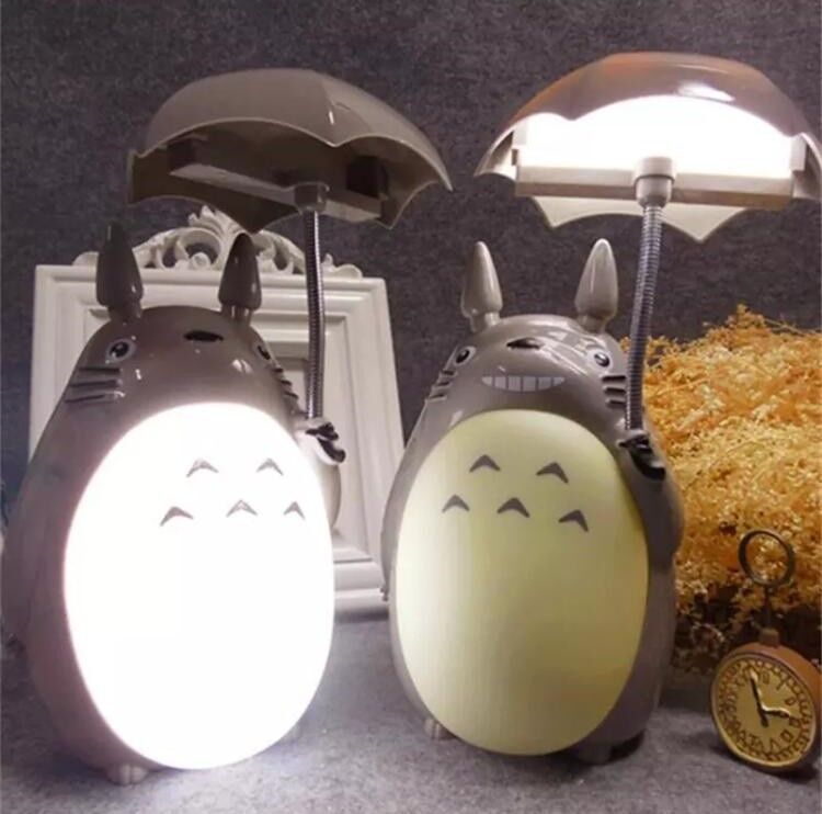 Şemsiyeli Totoro Figürlü Şarjlı Masaüstü led Lamba