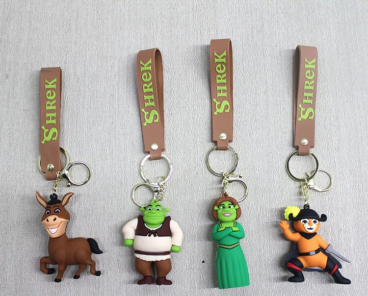 Shrek Karışık Karakterler Silikon Anahtarlık