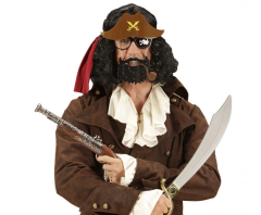 Kahve Şapkalı Pipolu Jack Sparrow Gözlüğü