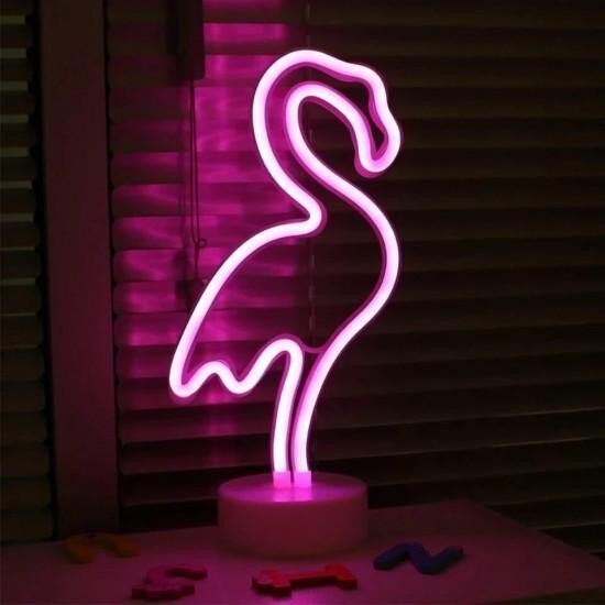Dekoratif Flamingo Tasarımlı Neo Led Lamba
