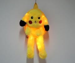 Peluş Işıklı Oynar Kulaklı Pikachu Sırt Çantası
