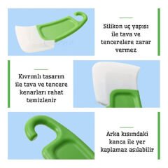 Silikon Uçlu Bulaşık Temizleme Kazıyıcı Spatula