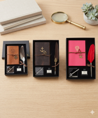 Defter Ve Tüylü Divit Kalem Seti