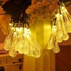 7 Metre 50 Led Damla 8 Fonksiyonlu Solar Panelli-Gün Işığı