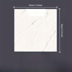 BEYAZ MERMER DESENLİ ALÜMİNYUM PLASTİK DUVAR STİCKER (30*30)