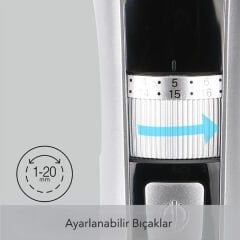 Şarjlı Ayarlanabilir Başlıklı Saç Sakal Traş Makinesi