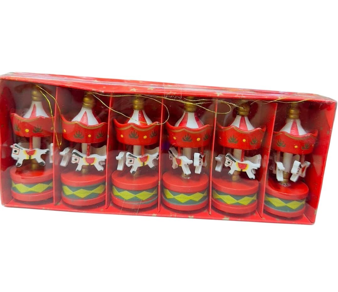 Dekoratif 6'li Kırmızı Mini Atlı Karınca