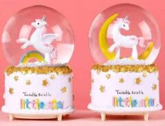Unicorn Temalı Işıklı Müzikli Orta Boy Kar Küresi