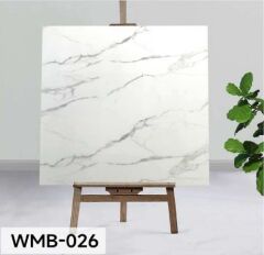6 Adet Yapışkanlı Beyaz Mermer Desenli Sticker 30x30 cm