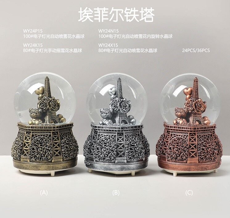 Işıklı Müzikli Orta Boy Kar Küresi