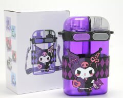 Kuromi Figürlü Çift Bölmeli Pipetli Suluk