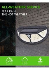 Fonksiyonel Sensörlü 102 Ledli Solar Bahçe Lambası