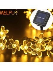 Solar 30 Ledli Çiçekli Günışığı Bahçe Aydınlatma Dekorasyon Güneş Enerjili