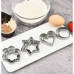 12 Adet Paslanmaz Çelik Kurabiye Kalıbı Seti