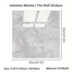 GRİ MERMER DESEN DUVAR STİCKER (30*30)