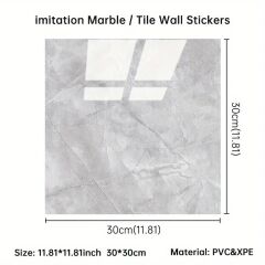 GRİ MERMER DESEN DUVAR STİCKER (30*30)