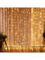 3x2m Premium Perde LED - 8 Fonksiyonlu, Su Geçirmez İç Mekan Dekor Işıkları