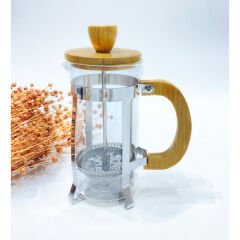 Ahşap Detaylı 350 ml Cam French Press