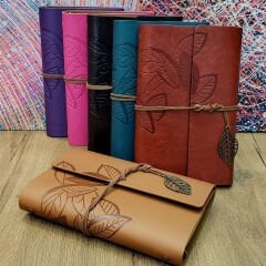 Toptan Yaprak Desenli Hatıra Defteri