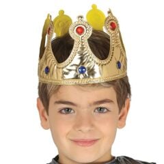 Altın Renk Eva Malzemeden İmal Çocuk Kral Tacı 57 cm