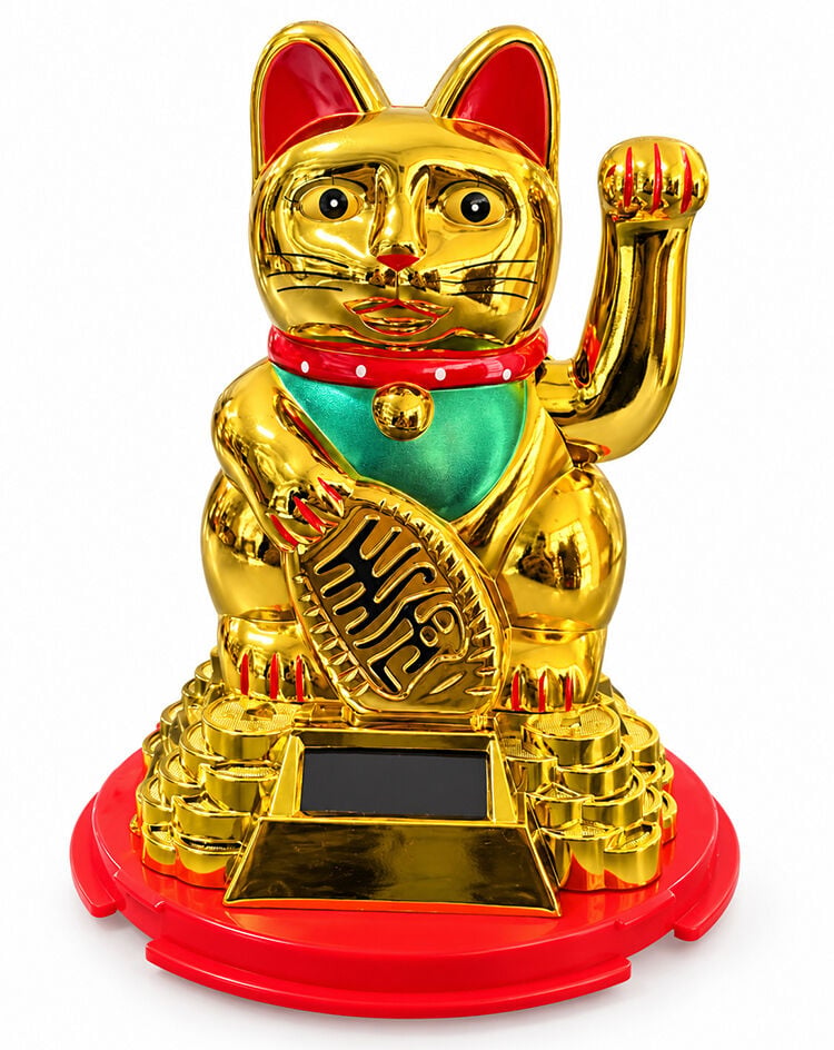 Güneş Enerjili Sallanan Şans Kedisi - Maneki Neko Alk6161