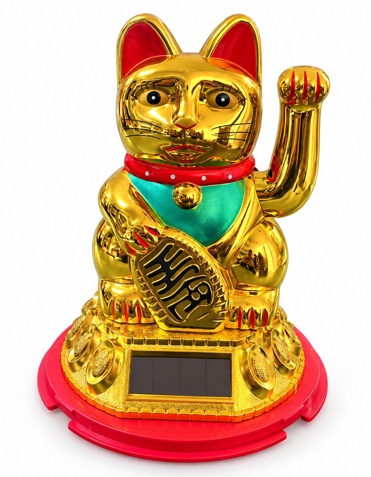 Güneş Enerjili Sallanan Şans Kedisi - Maneki Neko Alk6162
