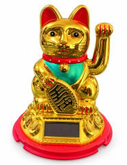 Güneş Enerjili Sallanan Şans Kedisi - Maneki Neko Alk6162